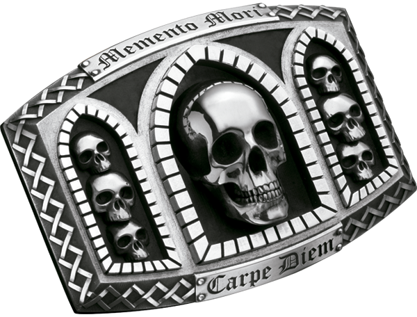 Belt Buckle MEMENTO MORI, CARPE DIEM